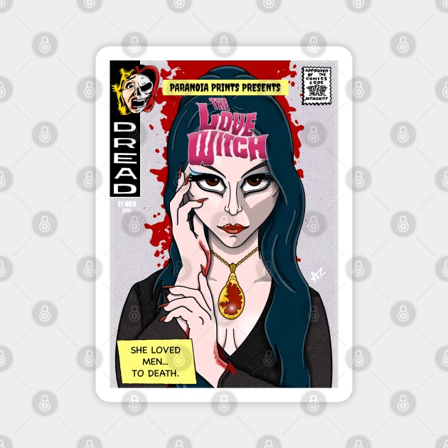 THE LOVE WITCH Silver Artwork Magnet by Paranoia Prints