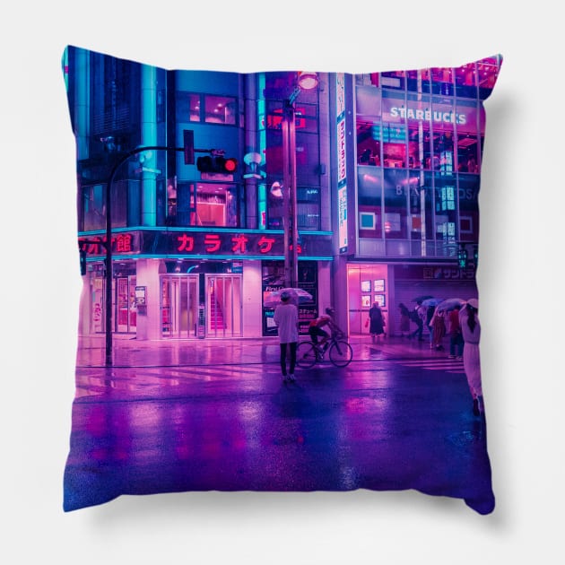 Neon Nostalgia Pillow by HimanshiShah