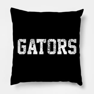 Gators School Sports Fan Team Spirit Mascot Heart Pillow