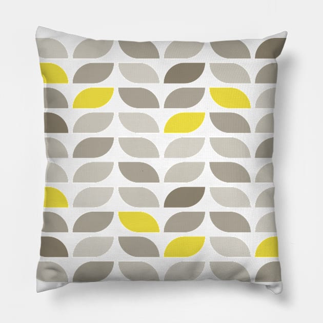 Geometric Pattern: Leaf: Winter Pillow by Red Wolf