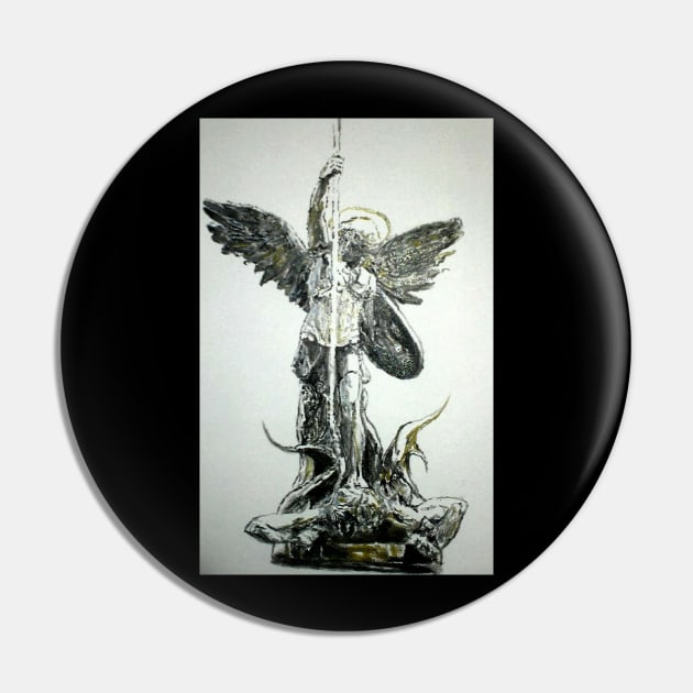 Archangel Pin by Mike Nesloney Art