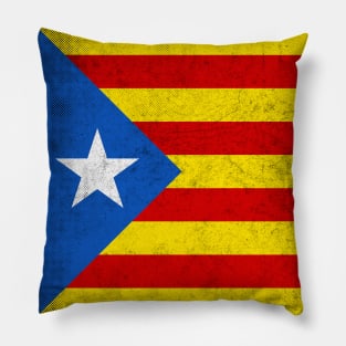 Catalonia / Països Catalans Estelada - Vintage Faded Look Design Pillow