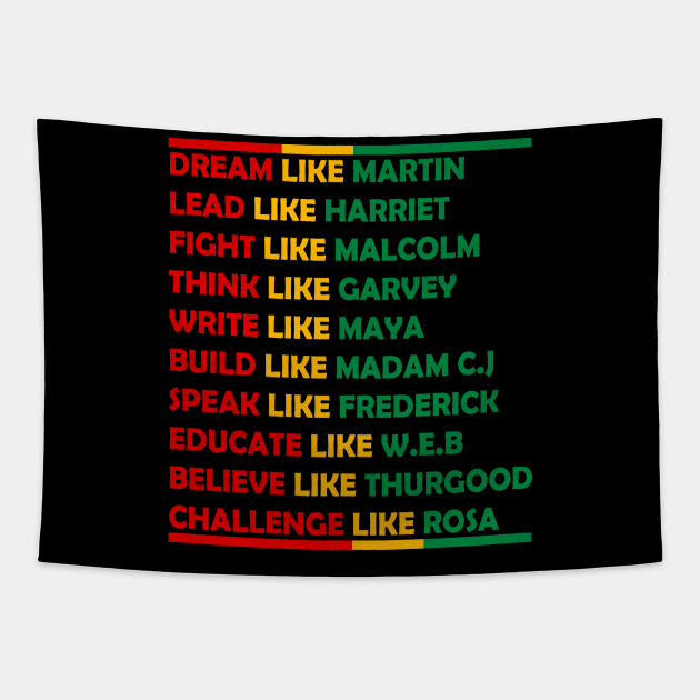 Black History Month Dream Like Martin Tapestry by Shariss
