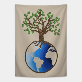 Earth and Tree Of Life Tapestry