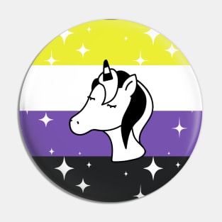 Non-Binary Sparkle Unicorn Pin