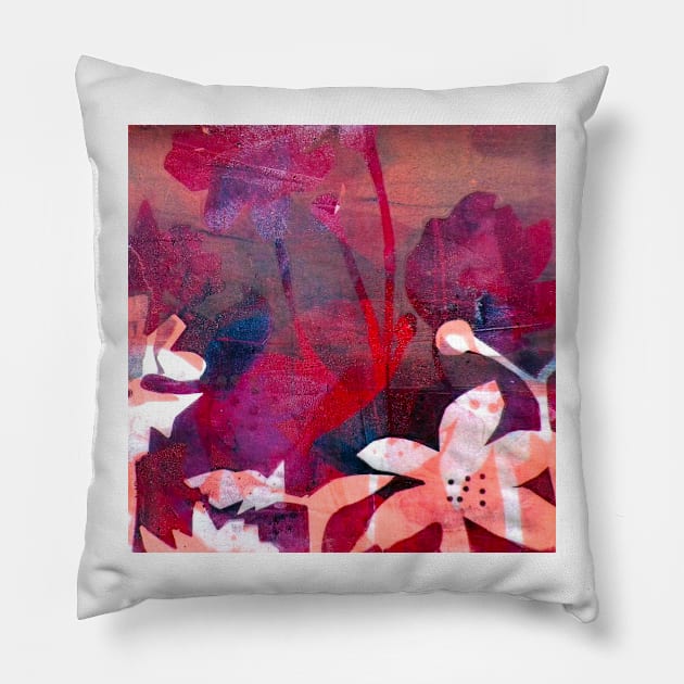 Poppy Pink Pillow by BillyLee