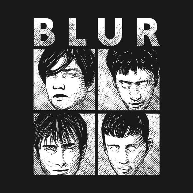 blur band vintage hand drawing illustration design by ROCKHOPPER