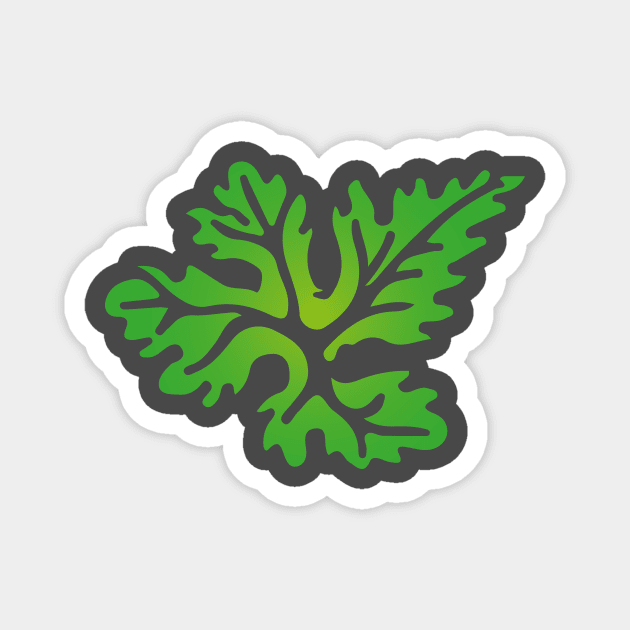 Green leaf symbol logo Magnet by Creative Art Store