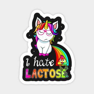 Lactose Intolerance Unicorn Magnet