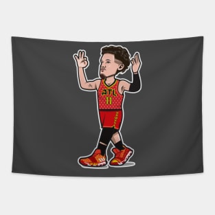 Trae Young Cartoon Style Tapestry