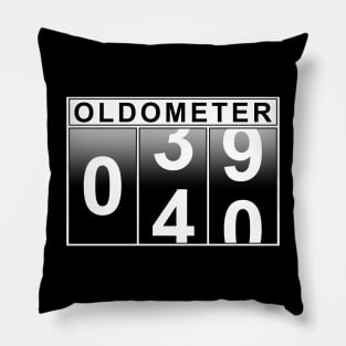 40th Birthday Oldometer Pillow