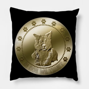 Border Collie Cryptocurrency Crypto Coin Pillow