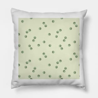 Scattered Dots Minimalist Geometric Pattern - Garden Green Pillow