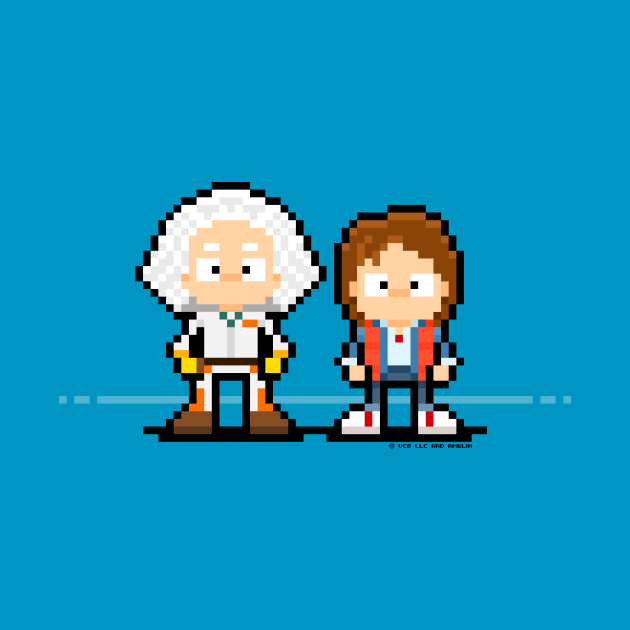 Doc and Marty in 8bit by The_Oluk