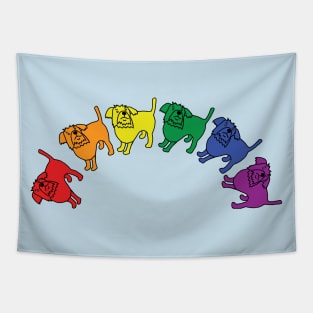 Pride Dog Rainbow Tapestry