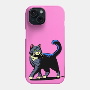 Black Cat Peeking Phone Case