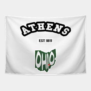 😼 Athens Ohio Strong, Buckeye State Map, Est 1811, City Pride Tapestry