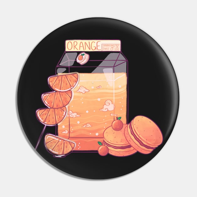 Orange Snacks Pin by MidnightTeashop