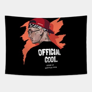 Cool man with face tattoo Tapestry