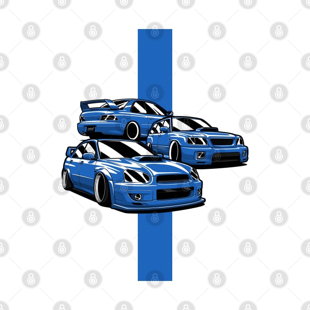 Blue WRX STI JDM Legends by KaroCars