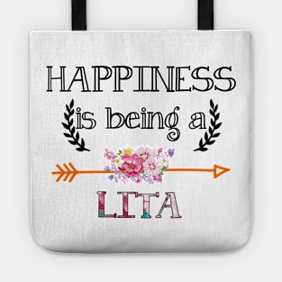 Happiness is being Lita floral gift Tote