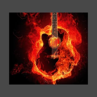 Guitar on fire T-Shirt