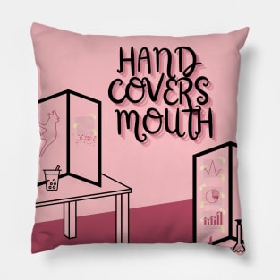 Hand Covers Mouth Pillow