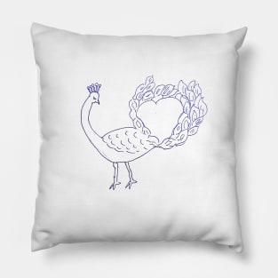 Romancing Peacock Pillow