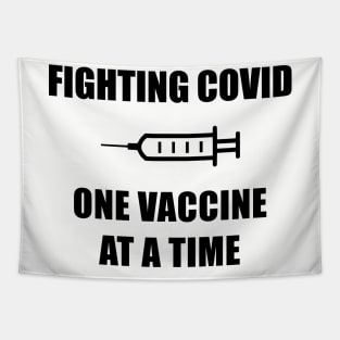 Fighting Covid-19 One Vaccine At A Time, Corona Virus 2020 Lockdown Tapestry