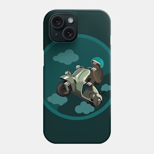 Sloth on a Scooter Phone Case