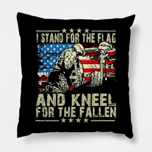 i Stand for the flag and Kneel for the fallen Pillow