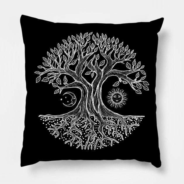 Tree of Life - Yggdrasil Pillow by Nartissima