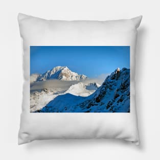 Mont Blanc from Les Arcs French Alps France Pillow