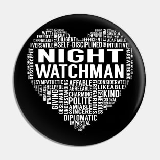 Night Watchman Heart Pin