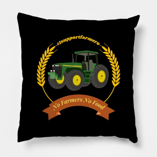 No Farmers no food Pillow by A Jersey Store