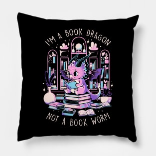 Book Dragon - Cute Dark Dragon Books Color Gift Pillow
