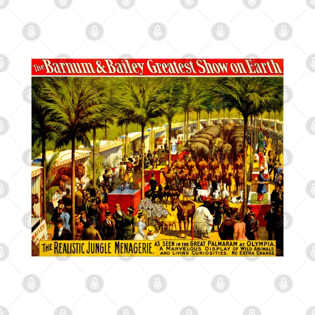 Barnum and Bailey Vintage 1897 Circus Jungle Menagerie Advertising Print by posterbobs