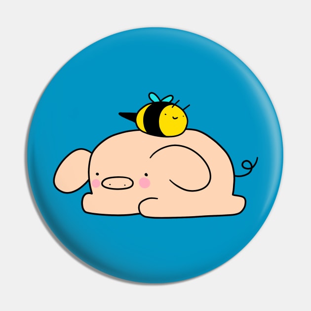 Bee and Pig Pin by saradaboru