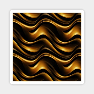 Golden Harmony: Abstract Stripes in Luxe Gold Magnet