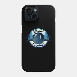 Winter Blessings Wolf Badge Phone Case