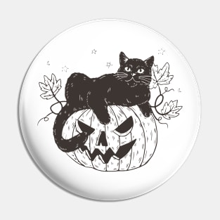 Halloween Black Cat Pin