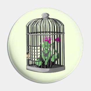 Caged Peanut Pin