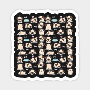 Cute little Pugs 1 brown Magnet