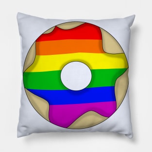 Rainbow doughnut of pride Pillow