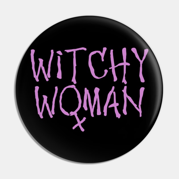 Wiccan Occult Witchcraft Witchy Woman Pin by Tshirt Samurai