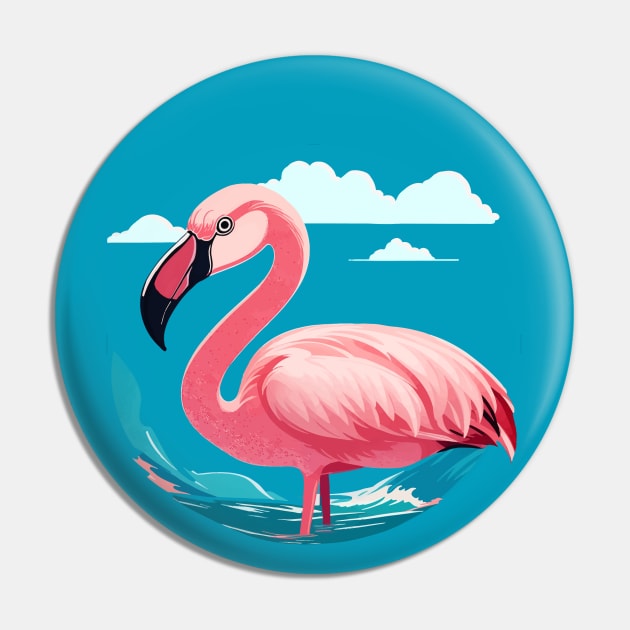 Flamingos and sea, pink flamingo for Summer Vibes Pin by Collagedream