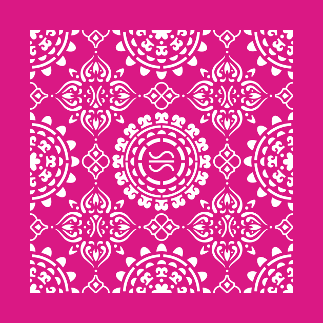 Flo Pattern Pillow Magenta by floasis