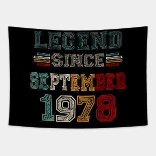 45 Years Old Legend Since September 1978 45th Birthday Tapestry