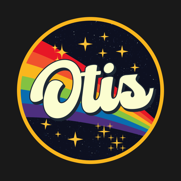 Otis // Rainbow In Space Vintage Style by LMW Art