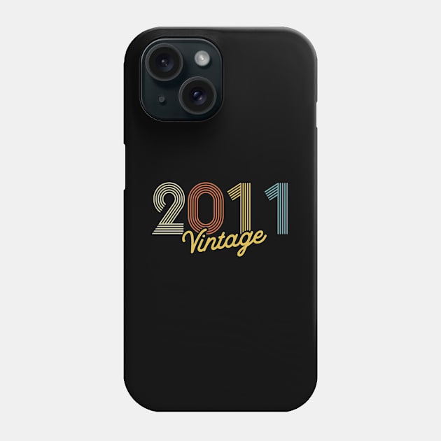 11 Years Old Vintage 2011 11th Birthday Retro Phone Case by tobzz